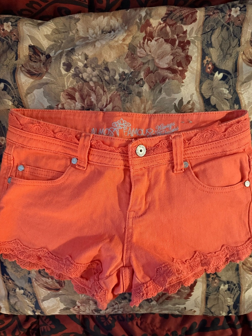 🧡ALMOST FAMOUS~Orange Jean Shorts